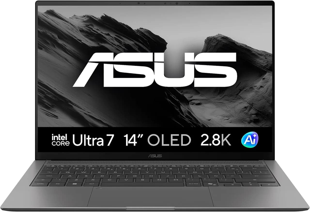 ASUS Zenbook S14 OLED 2.8K com IA e preço na Amazon 12.949,15