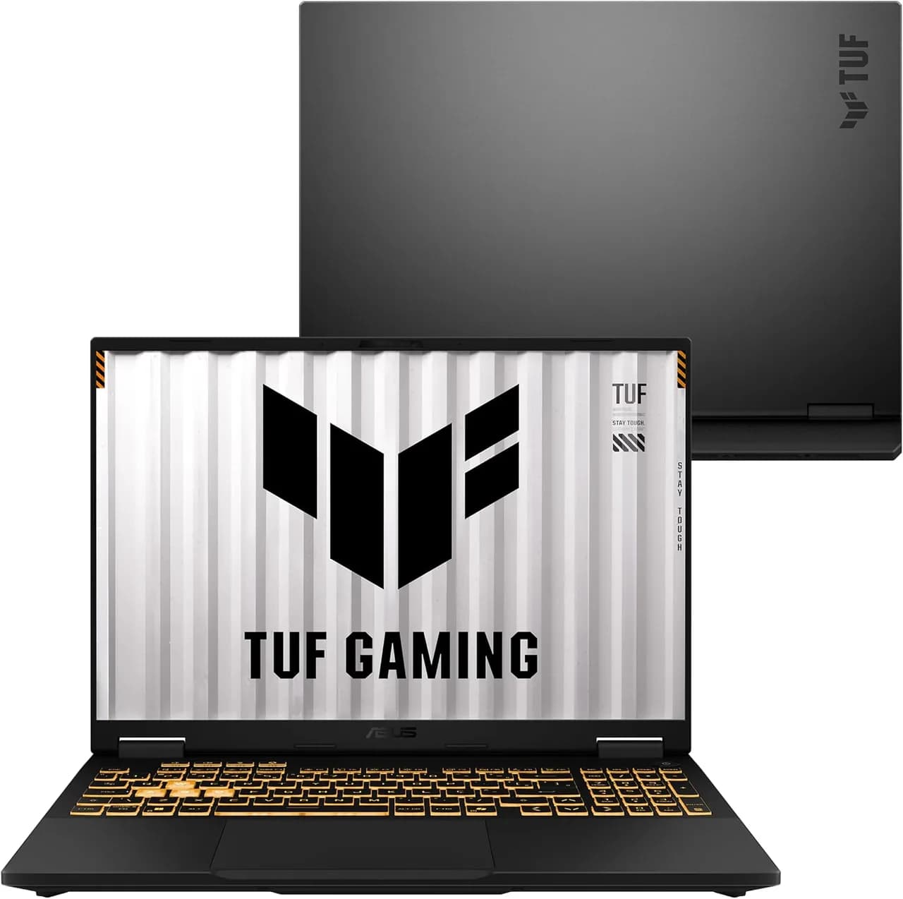 Notebook gamer ASUS TUF F16 com RTX 5050 e tela 165 Hz