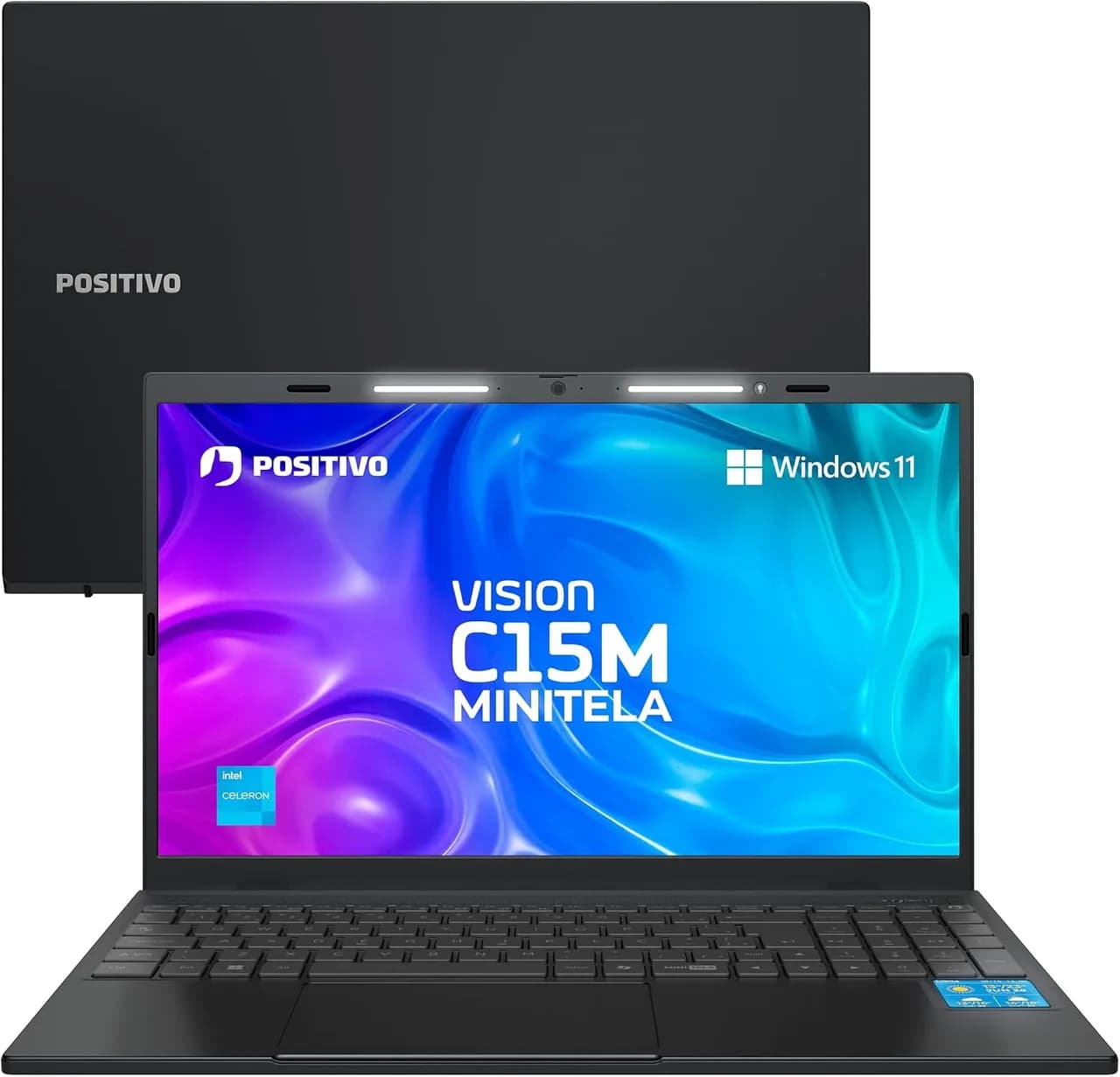 Notebook Positivo Vision C15M com mini tela 1,54" na Amazon
