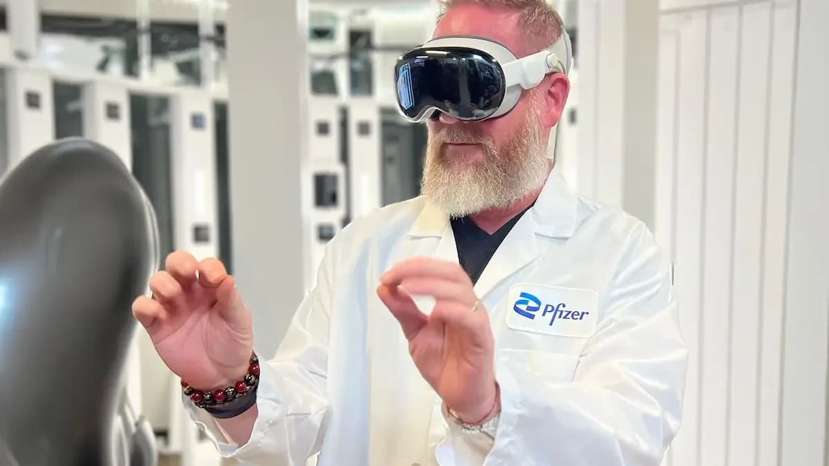 Pfizer mostra pesquisa do câncer em aplicativo do Vision Pro