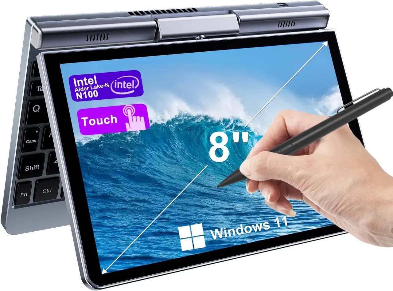 Crelander Mini laptop 2 em 1 Intel N100 2 em 1 Review