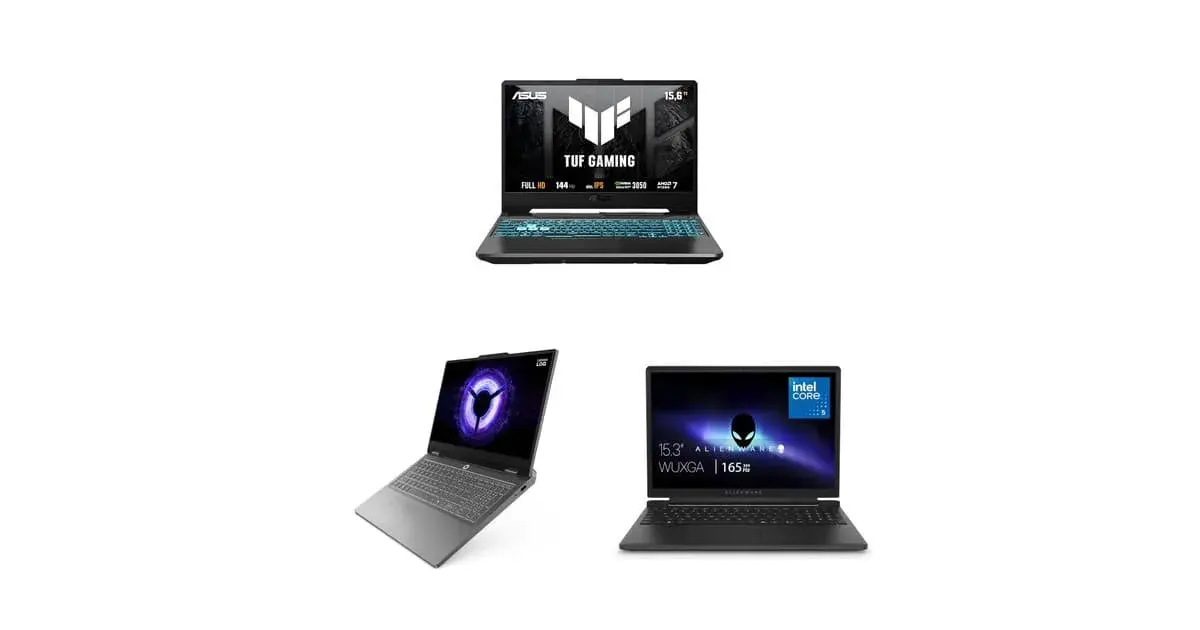 Notebooks gamer com RTX 3050: ASUS, Lenovo e Alienware