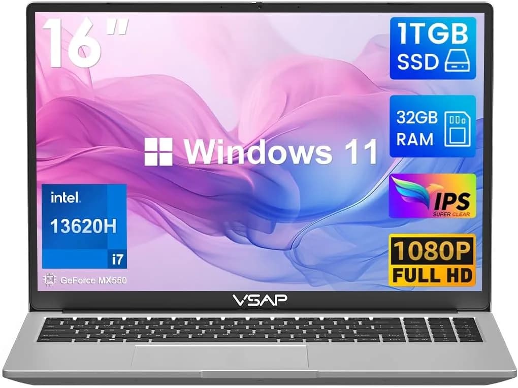 Notebook VSAP i7 13620H 32 GB 1 TB MX550 na Amazon