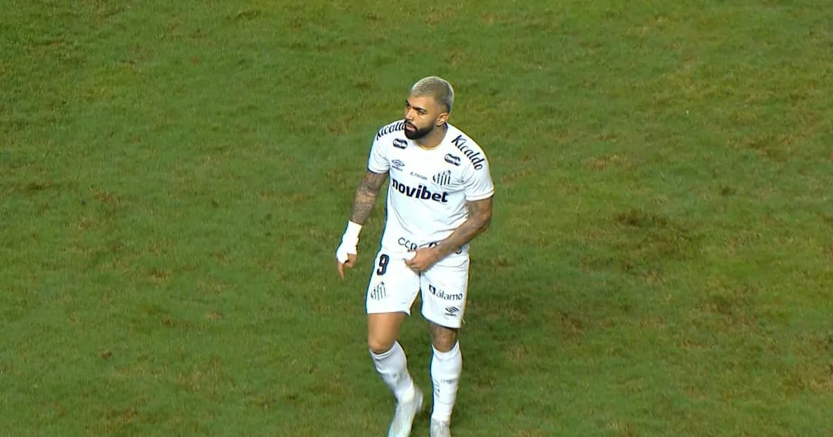 Gabigol expulso no VAR por gesto obsceno contra Vitória
