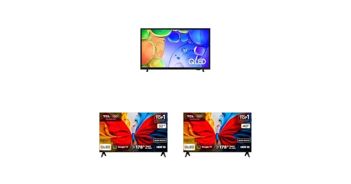 TVs QLED na Amazon: 3 modelos em oferta de 32 a 43 polegadas
