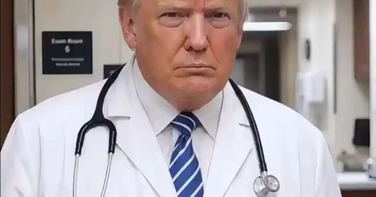 Trump publica vídeo de IA com médicos e Síndrome de Desarranjo