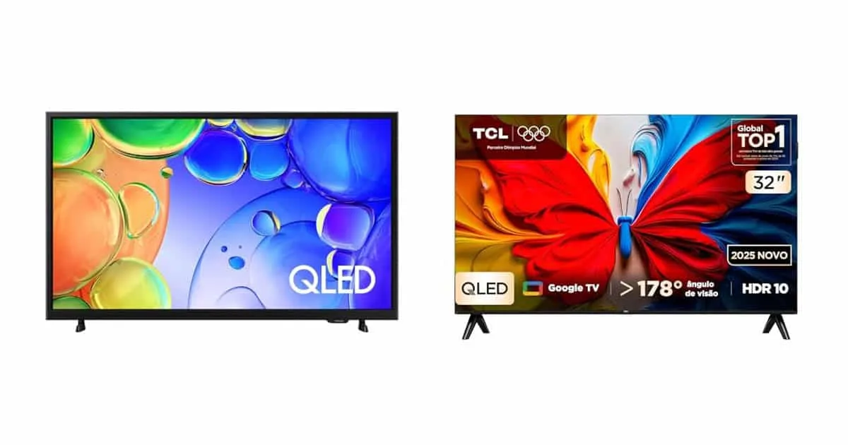 TVs QLED em oferta na Amazon: Samsung 43 e TCL 32 polegadas