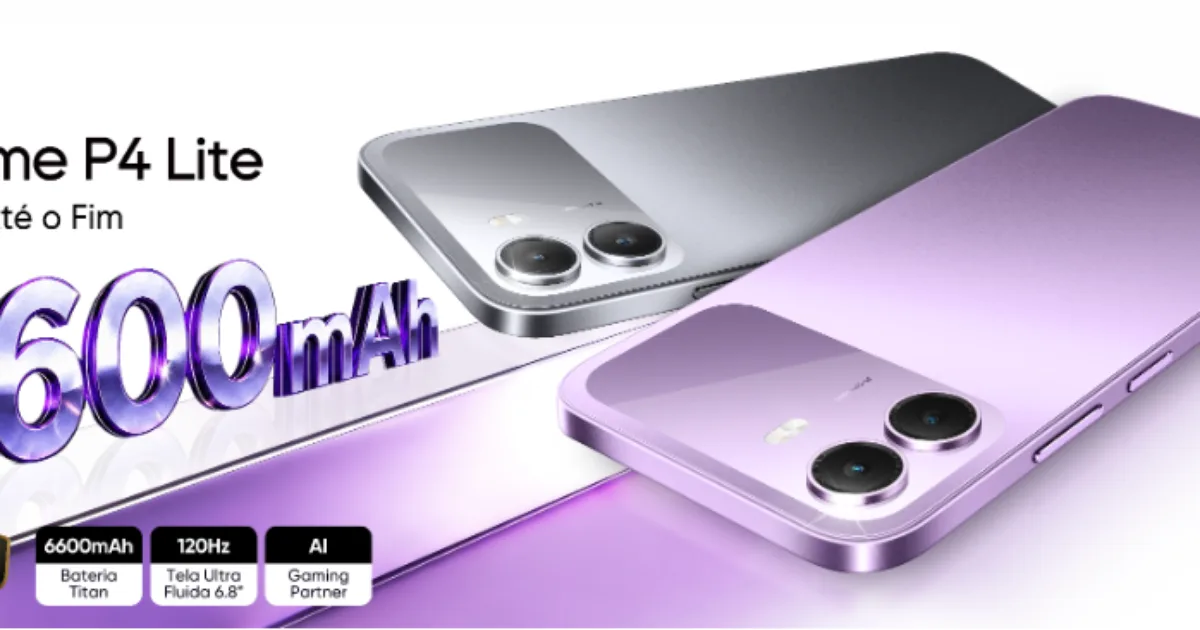 realme P4 Lite chega ao Brasil com bateria de 6.600 mAh