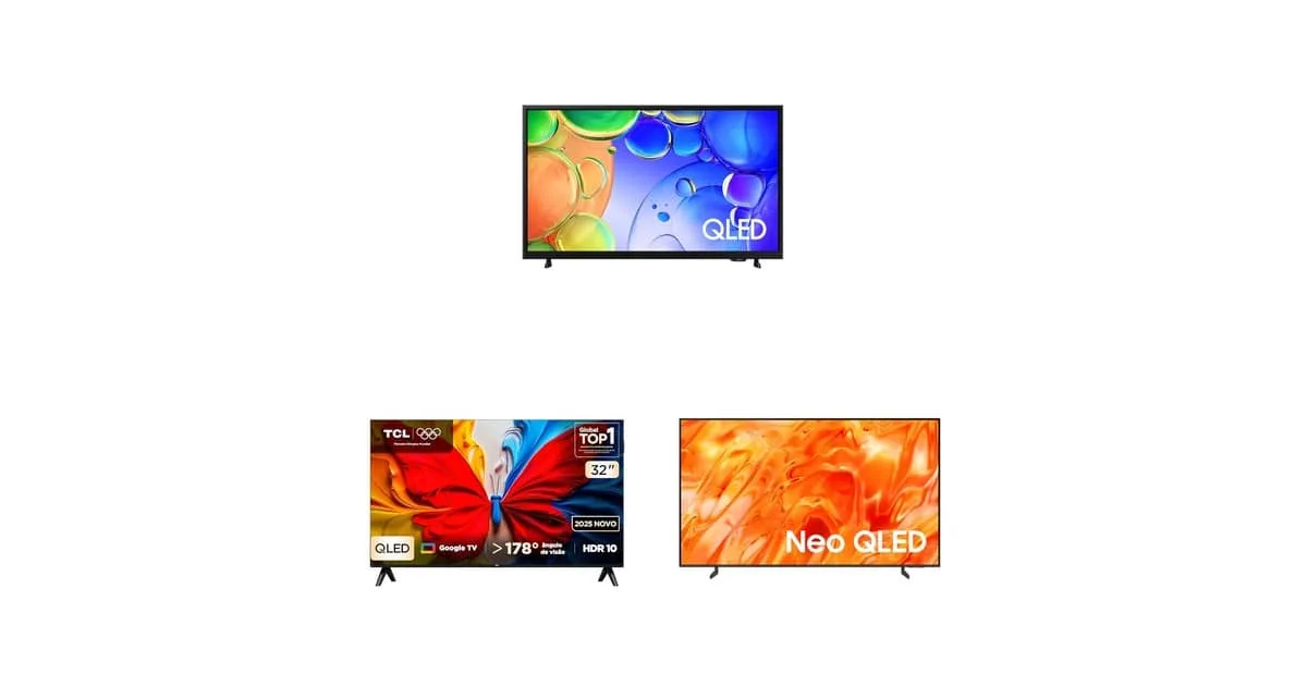 Smart TVs QLED: 3 modelos da Samsung e TCL na Amazon